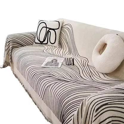 Abstract Wave Pattern Cat-Proof Sofa Cover Set