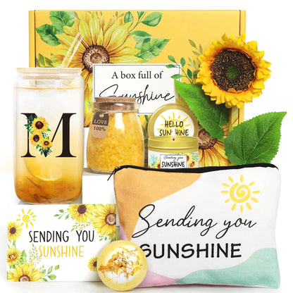 🌻 Sunflower Initial Gift Set — A Personalized Ray of Sunshine