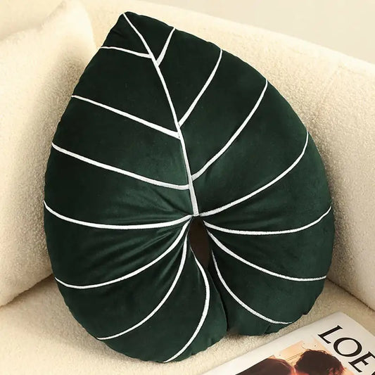 🌿 Philodendron Green Plant Pillow — Nature Meets Comfort