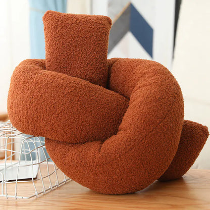 Round Plush 3D Shaped Pillow for Lumbar Support