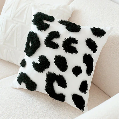 🖤 Retro Rabbit Fur Checkerboard Cushion — Timeless Luxury, Unmatched Comfort