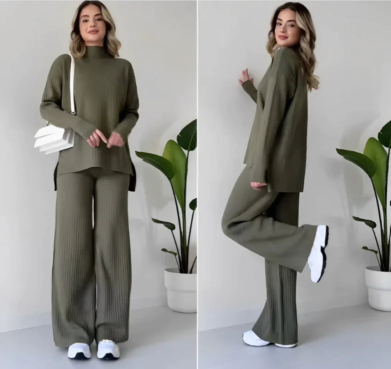Elegant Turtleneck and Trousers Set