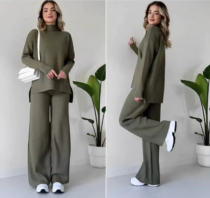 Elegant Turtleneck and Trousers Set