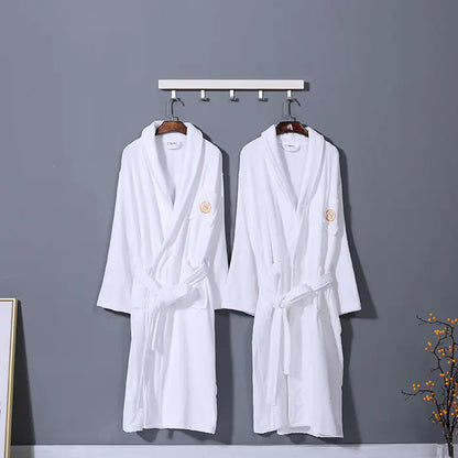 Hotel-Quality White Cotton Waffle Bathrobe — Everyday Luxury, Redefined