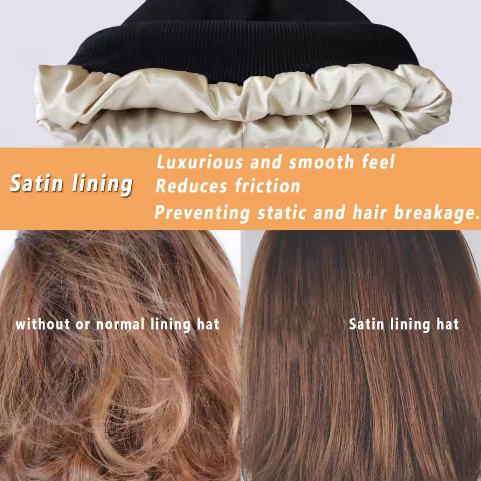 Satin-Lined Anti-Static Beanie