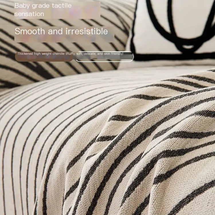 Abstract Wave Pattern Cat-Proof Sofa Cover Set