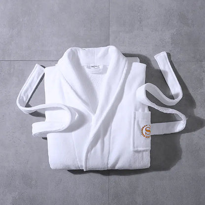 Hotel-Quality White Cotton Waffle Bathrobe — Everyday Luxury, Redefined