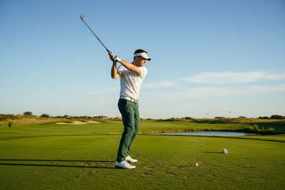 a photo of a golfer