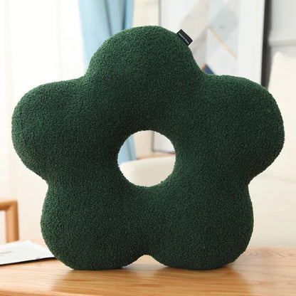 Round Plush 3D Shaped Pillow for Lumbar Support