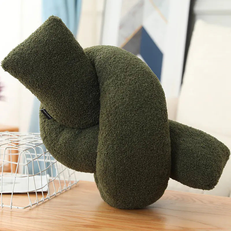 Round Plush 3D Shaped Pillow for Lumbar Support