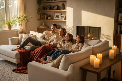 hide the candles but show them behind them