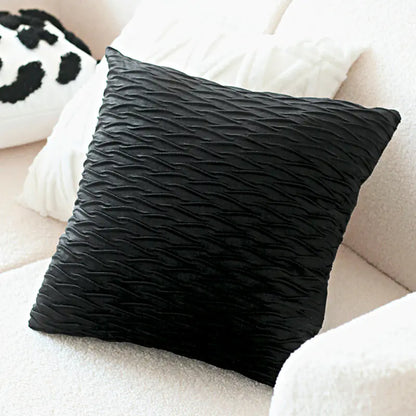 🖤 Retro Rabbit Fur Checkerboard Cushion — Timeless Luxury, Unmatched Comfort