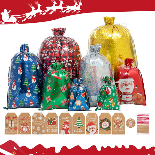 🎄 Package of 42pcs Christmas Gift Bags – The Fast & Festive Way to Wrap Gifts!