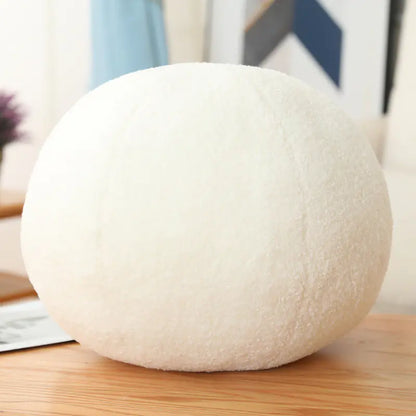 Round Plush 3D Shaped Pillow for Lumbar Support